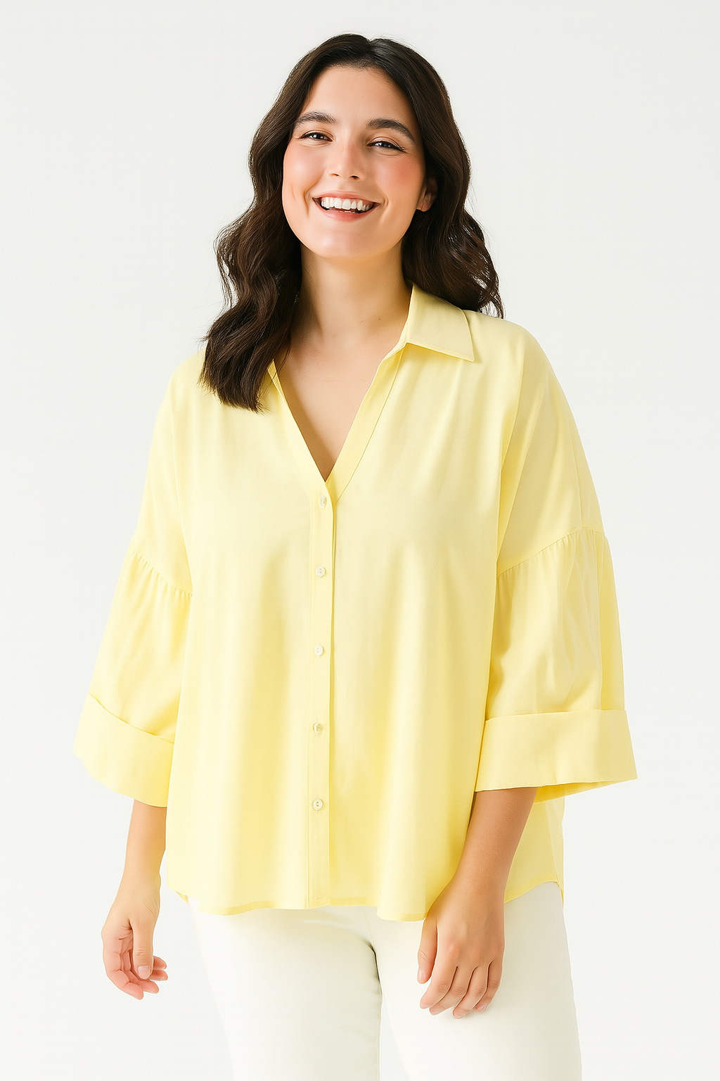 Oversize Bluse mit gestreiftem Muster