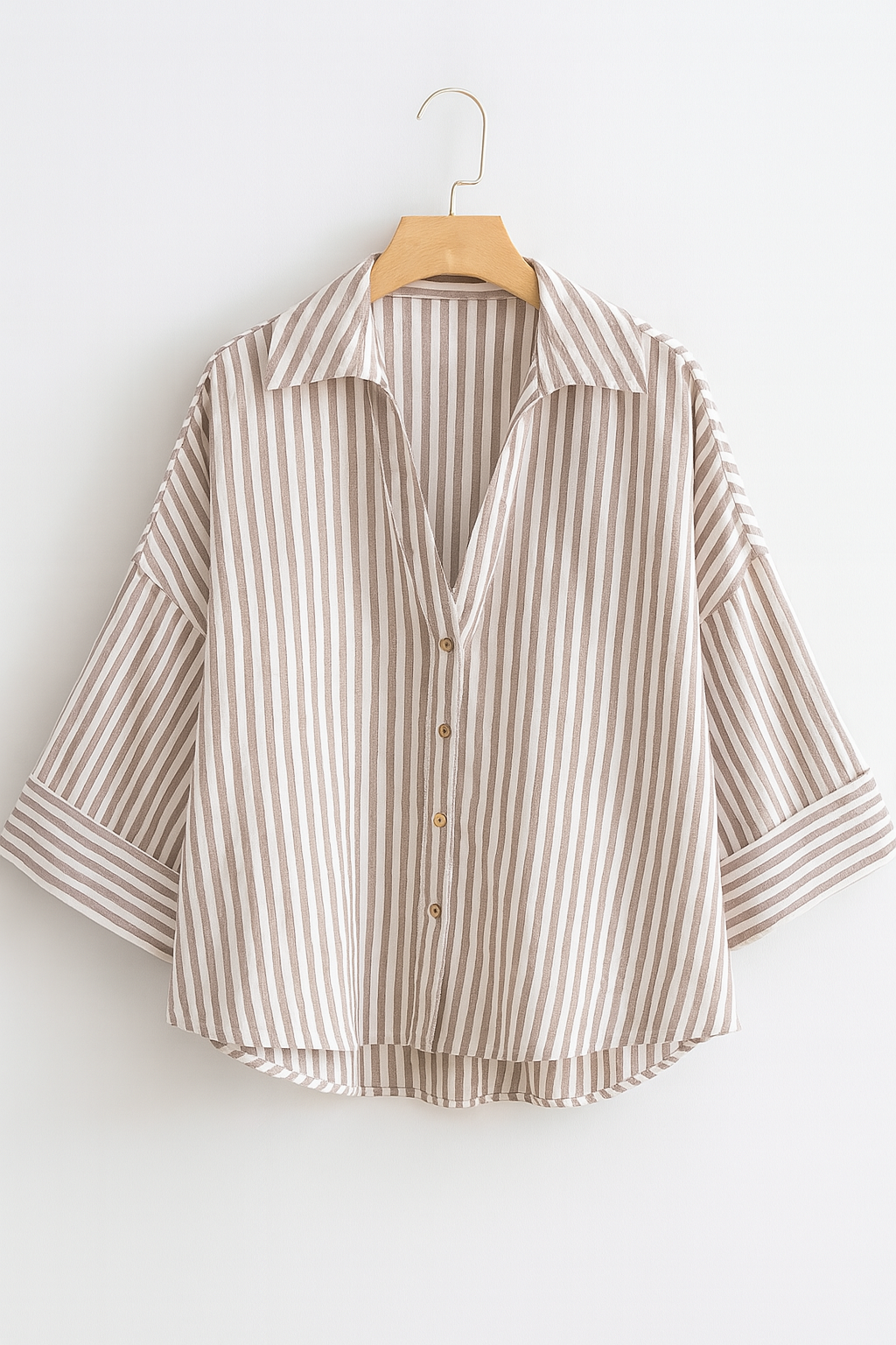 Oversize Bluse mit gestreiftem Muster