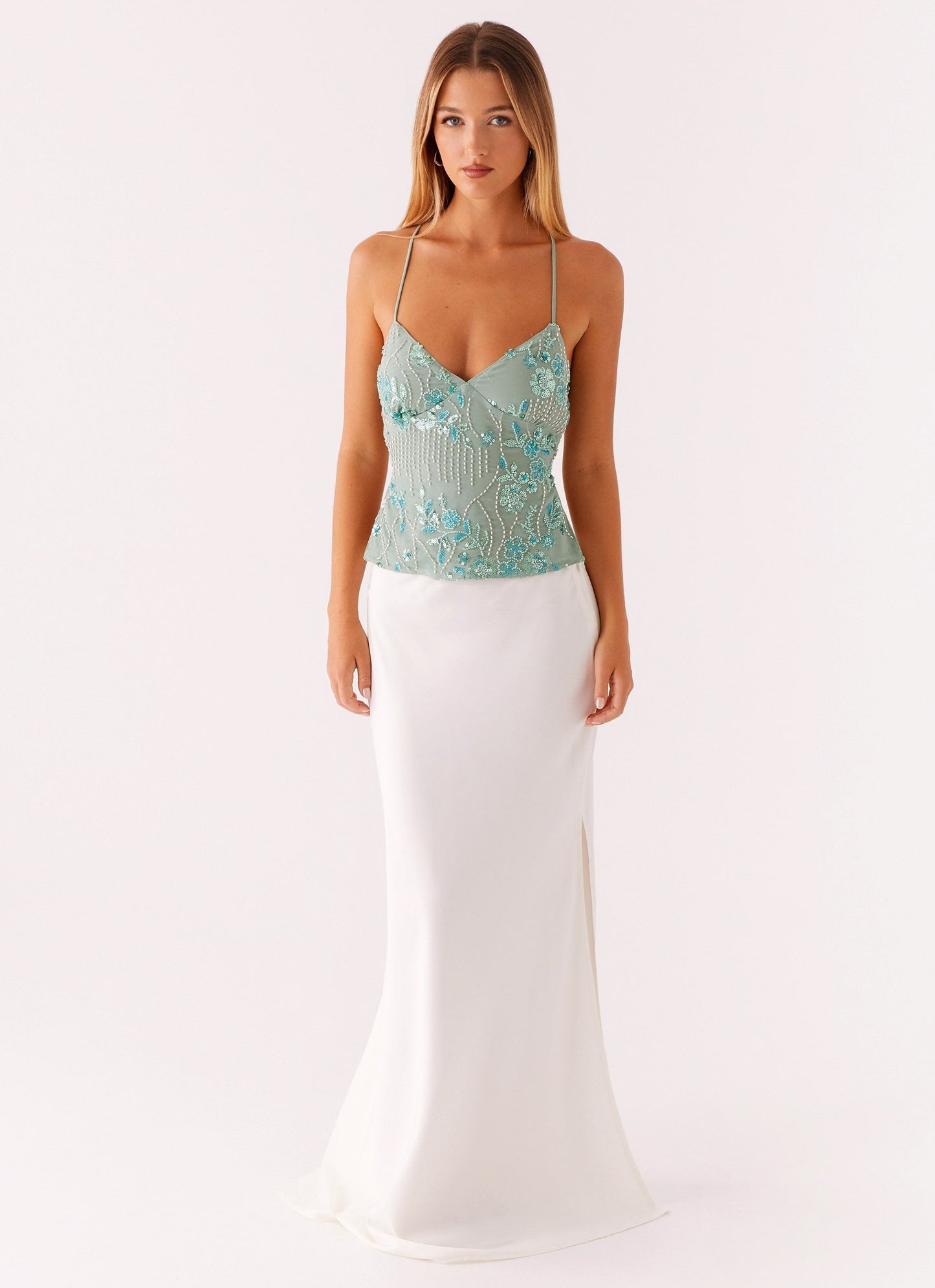 Variant image for Nora Glitzer Oberteil für Damen | Cami Top mit Pailletten im Sommerstil-11
