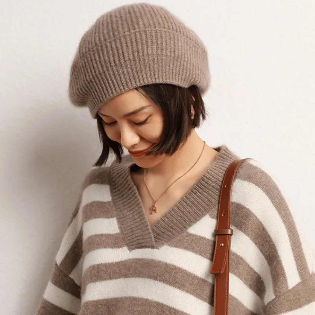 Cashmere beret for women