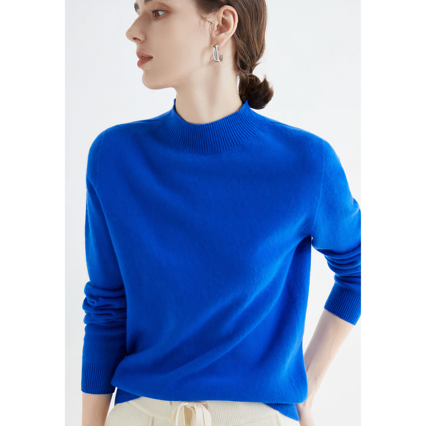 Pullover für Damen mit Halbhalskragen