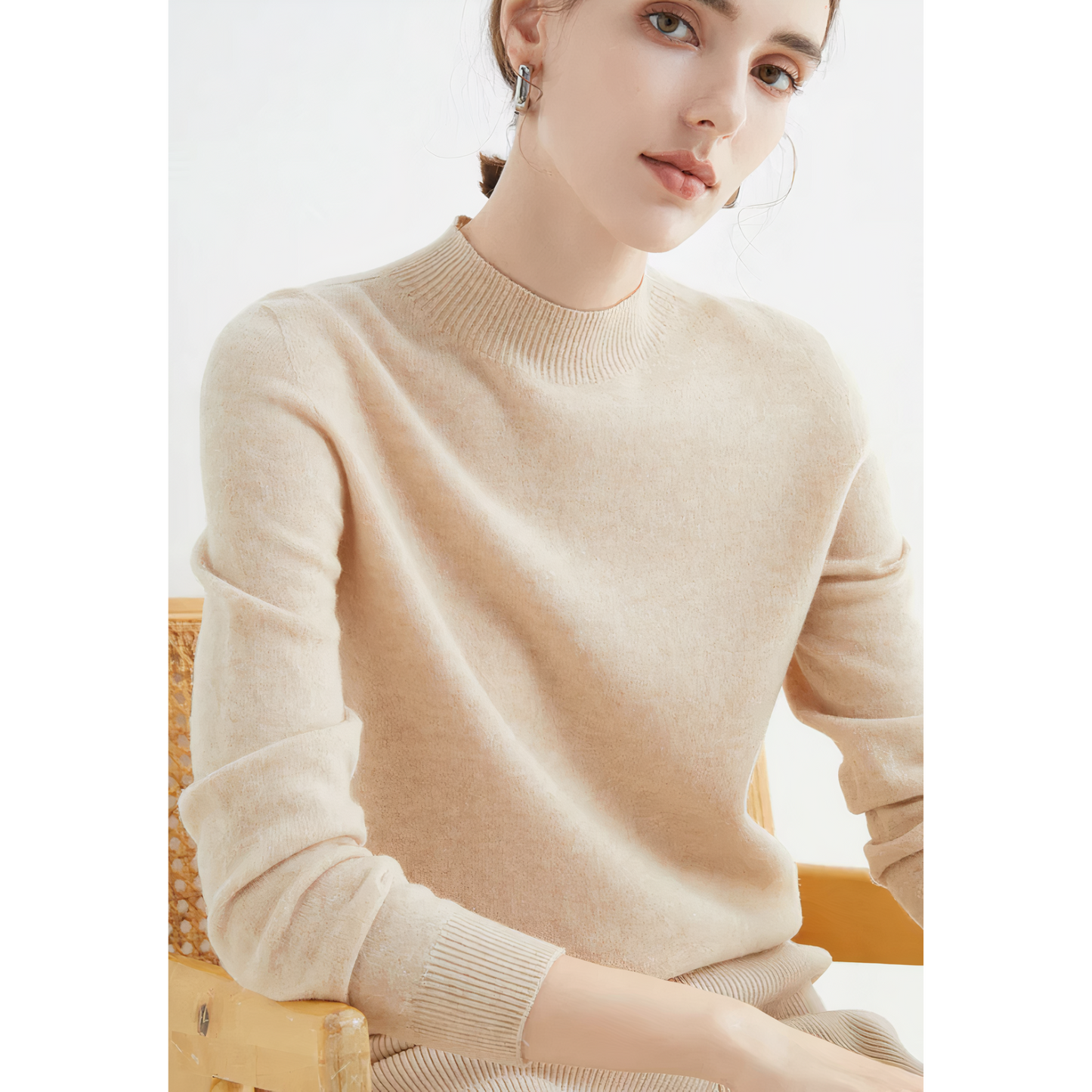 Pullover für Damen mit Halbhalskragen