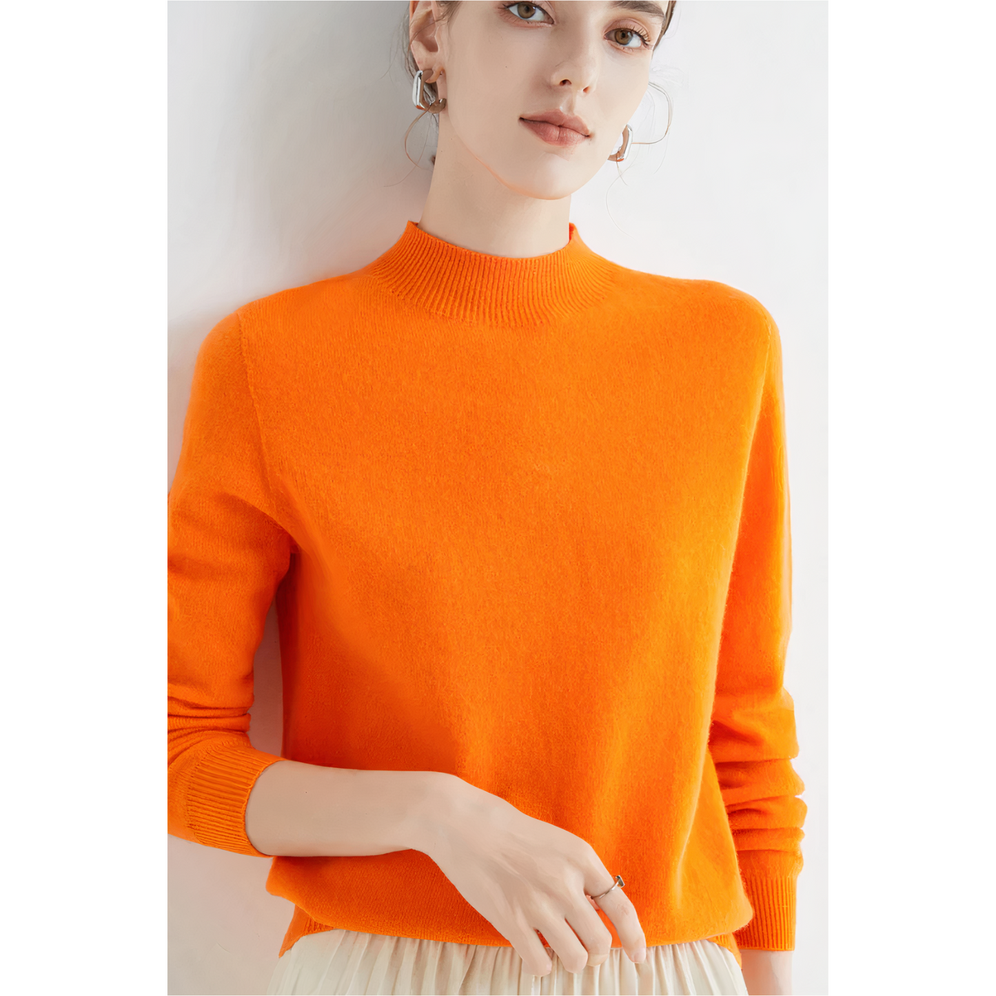 Pullover für Damen mit Halbhalskragen