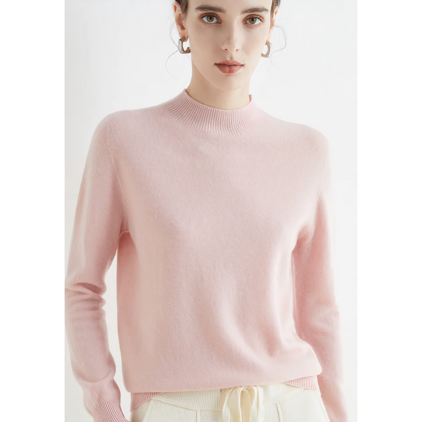 Pullover für Damen mit Halbhalskragen