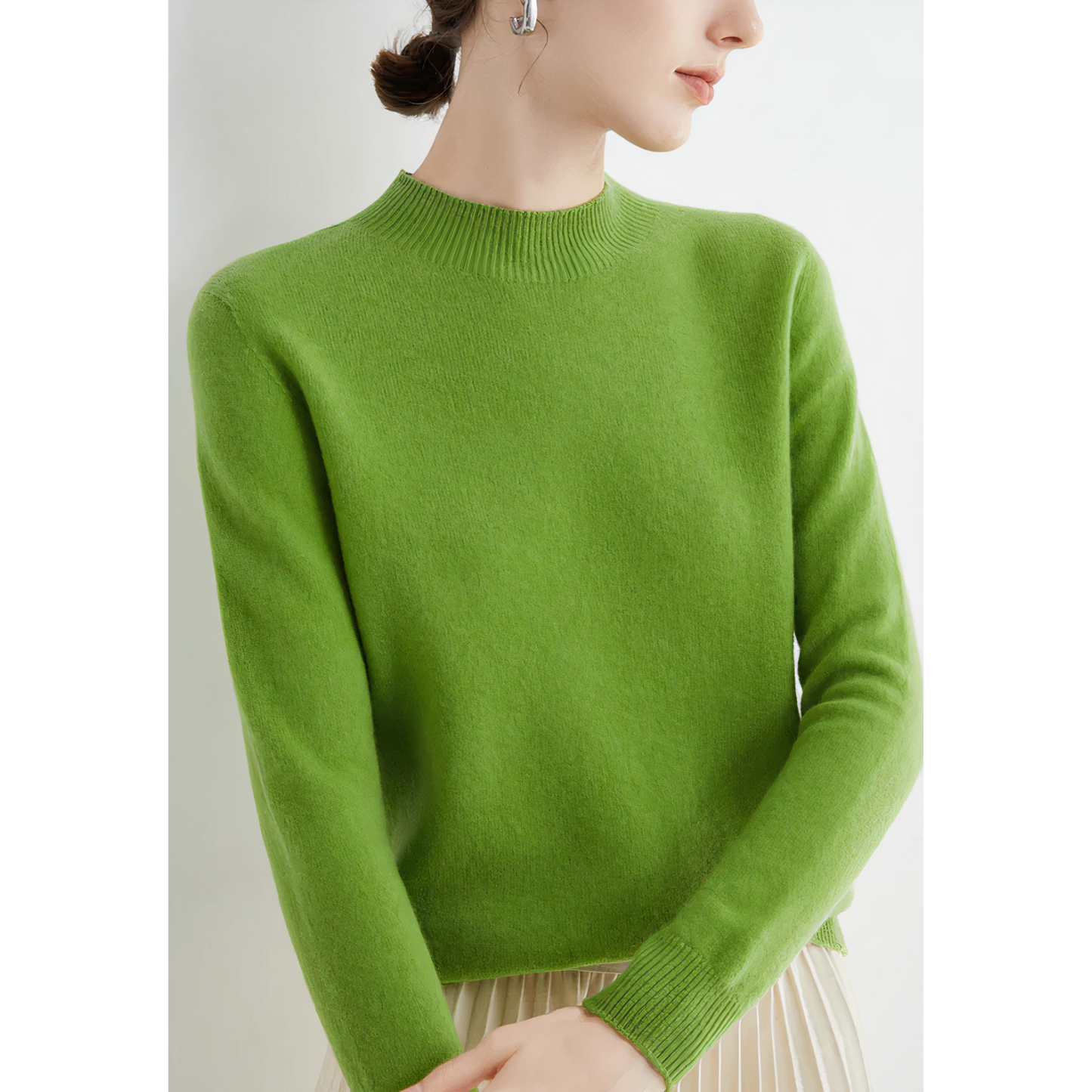 Pullover für Damen mit Halbhalskragen