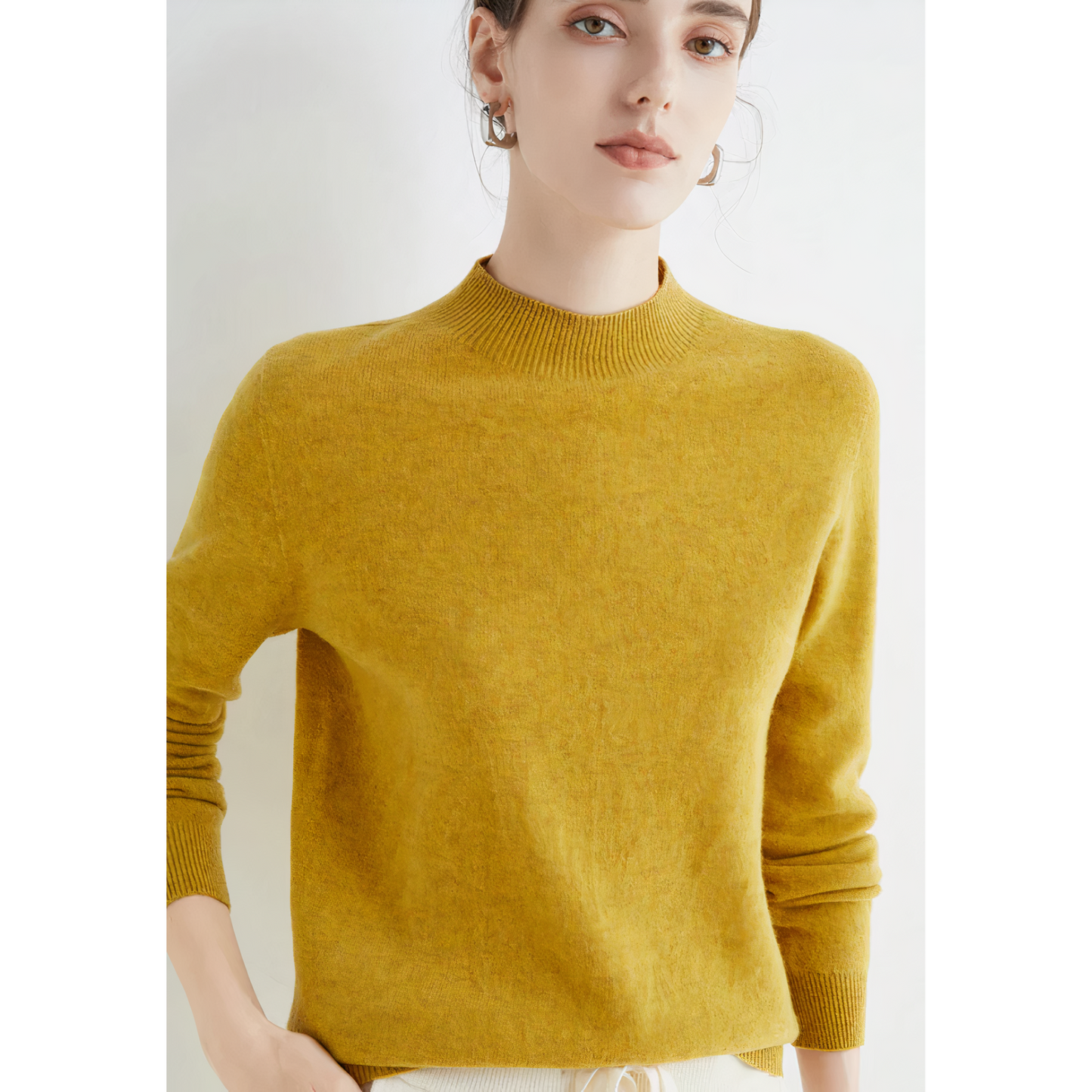 Pullover für Damen mit Halbhalskragen