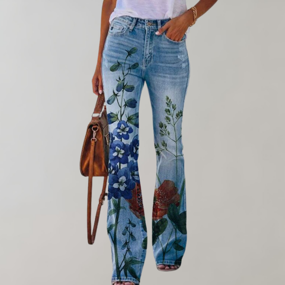 Variant image for Damen Flare Hose Lila Größe M Baumwolle - Leichte Sommerhose für Stil und Komfort-13