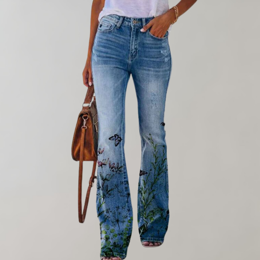 Variant image for Damen Flare Hose Lila Größe M Baumwolle - Leichte Sommerhose für Stil und Komfort-7