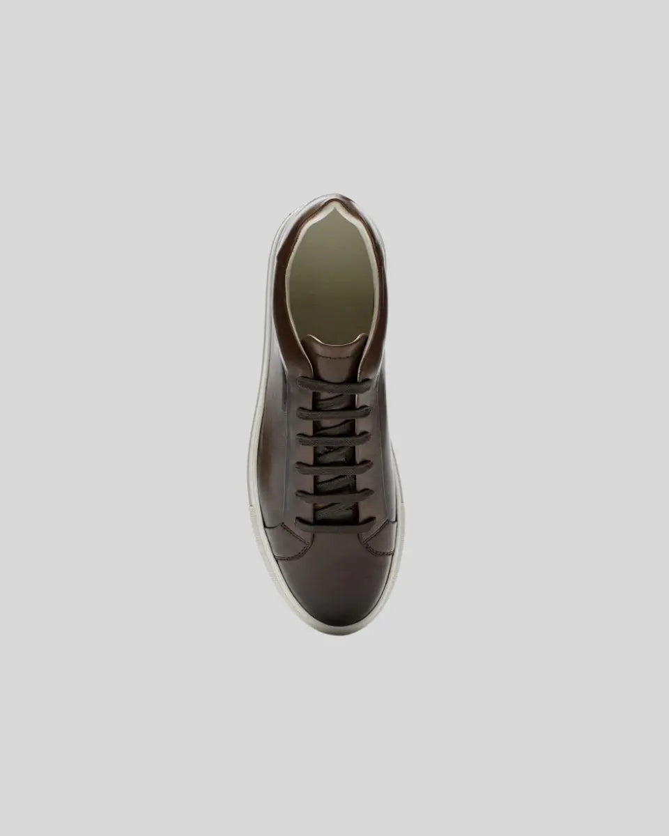 Klassische Braune Oxford Sneakers Herren aus Leder