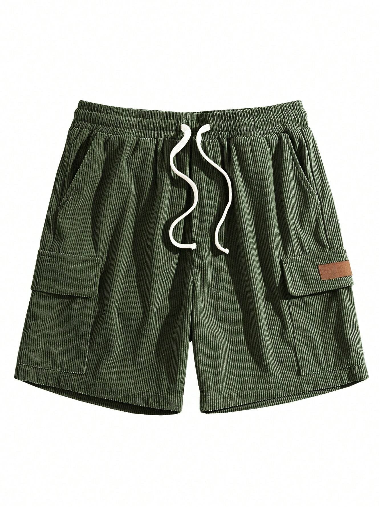 Pantaloncini cargo classici in velluto a coste