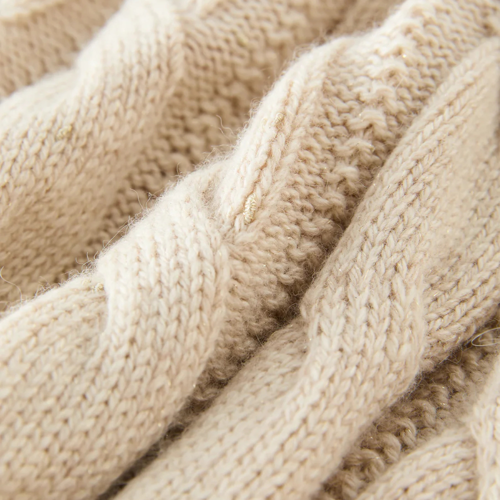 Classic cardigan women with cable pattern