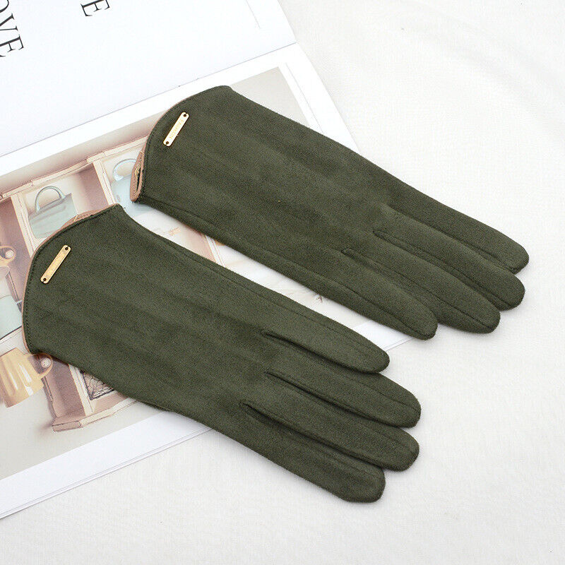 Klassische Suède Handschuhe mit -Futter