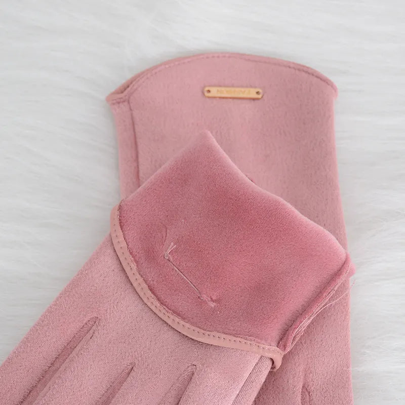 Klassische Suède Handschuhe mit -Futter