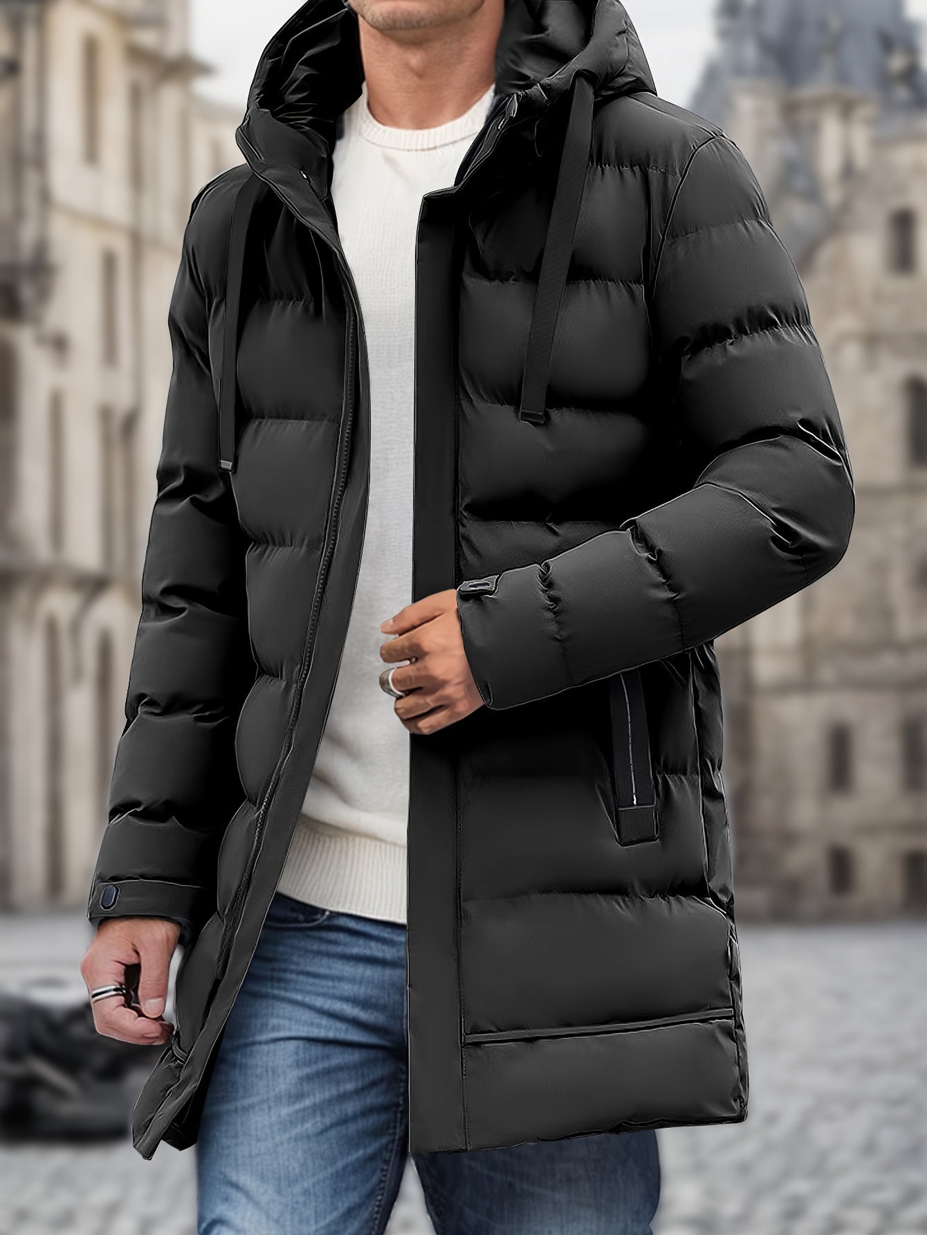 Klassische Wattierte Winterjacke