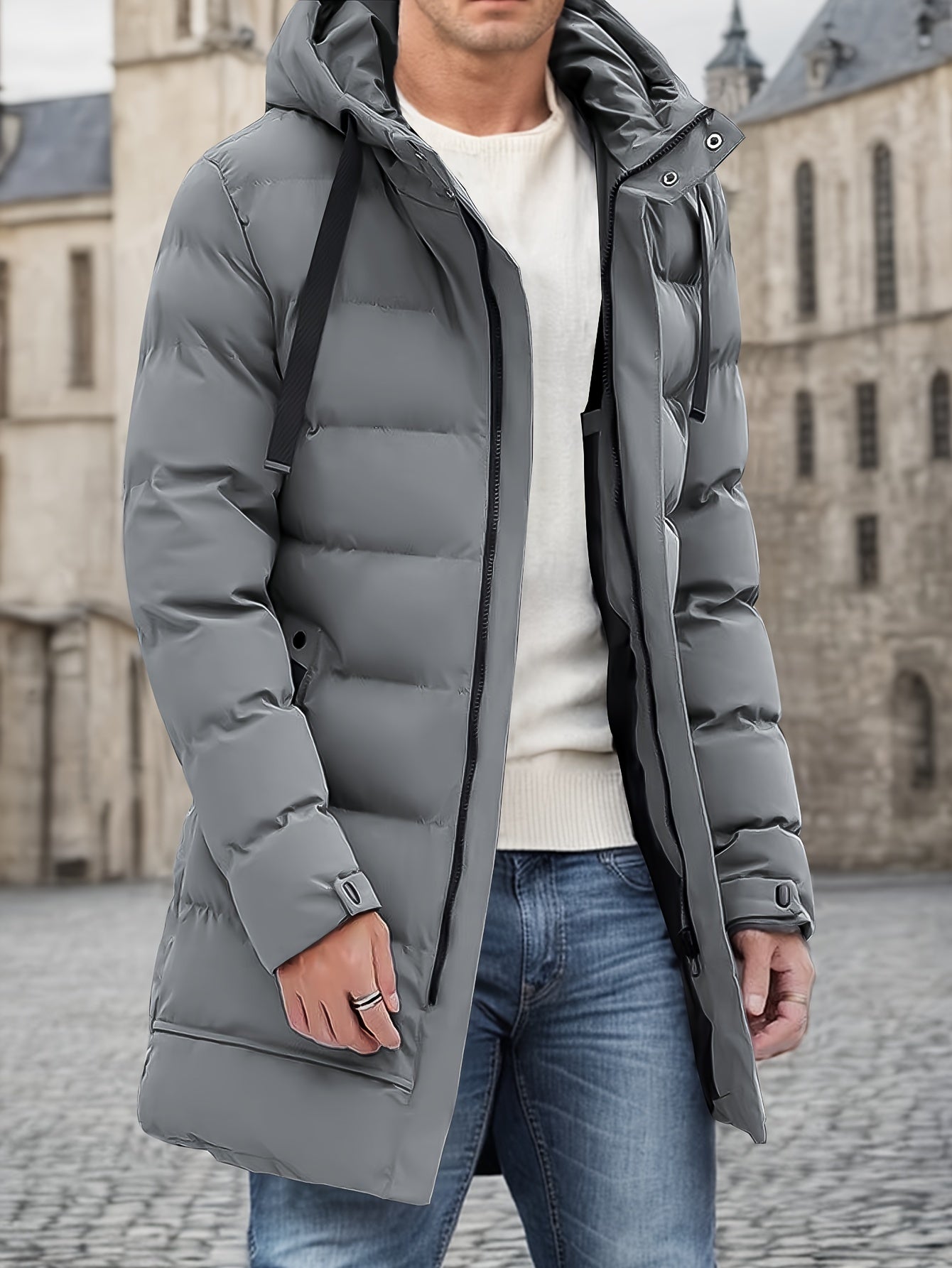 Klassische Wattierte Winterjacke