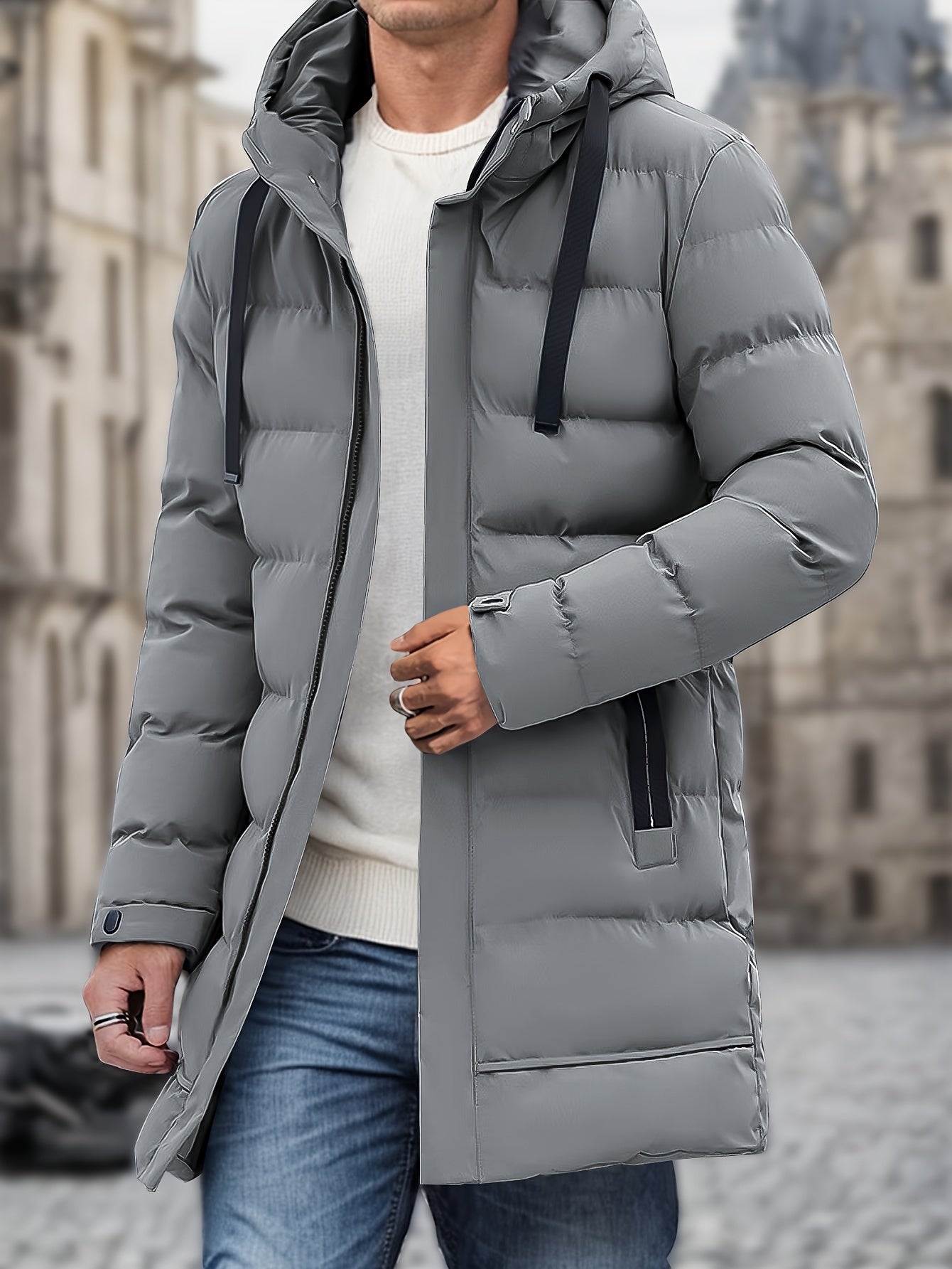 Klassische Wattierte Winterjacke