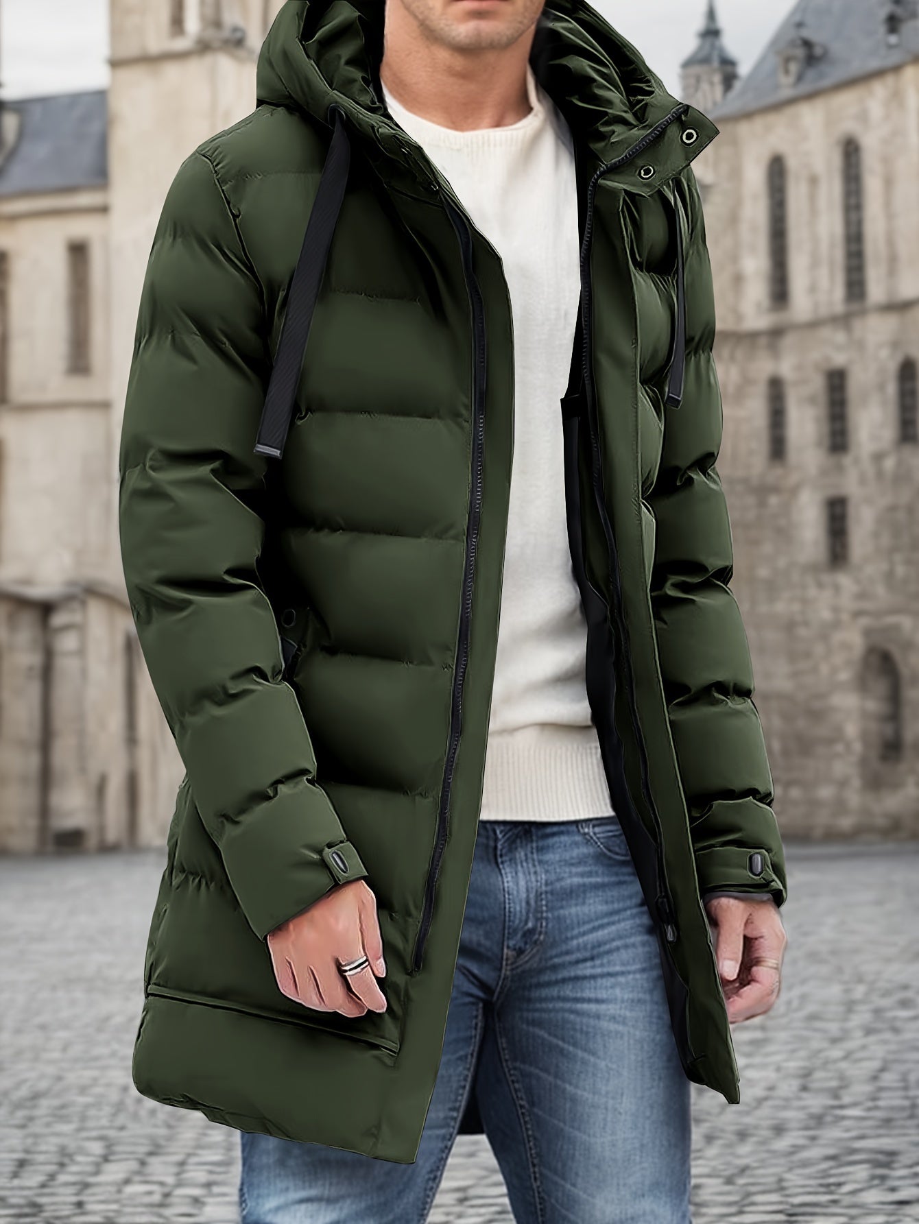 Klassische Wattierte Winterjacke