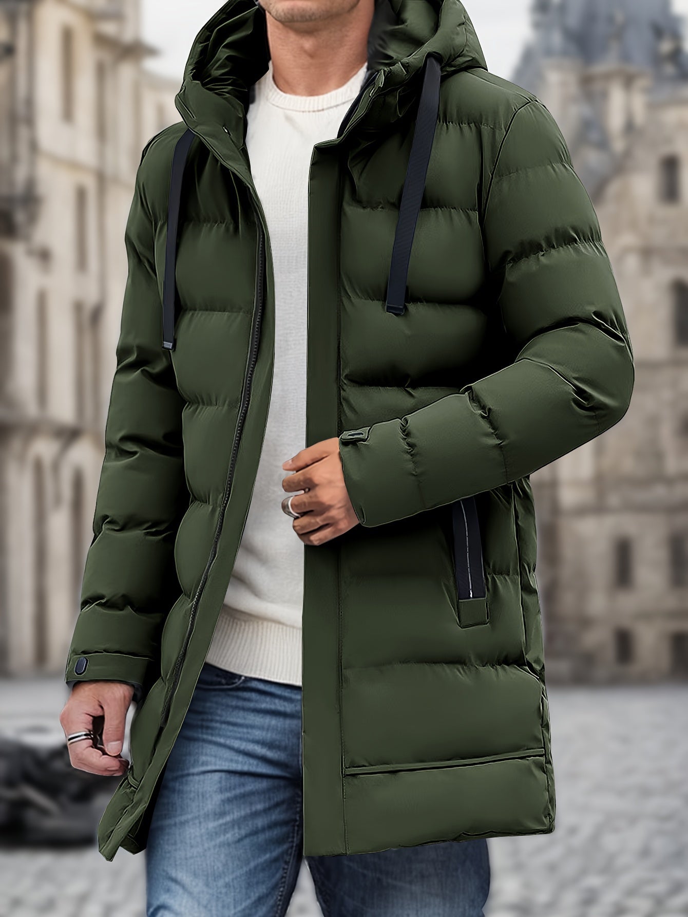 Klassische Wattierte Winterjacke