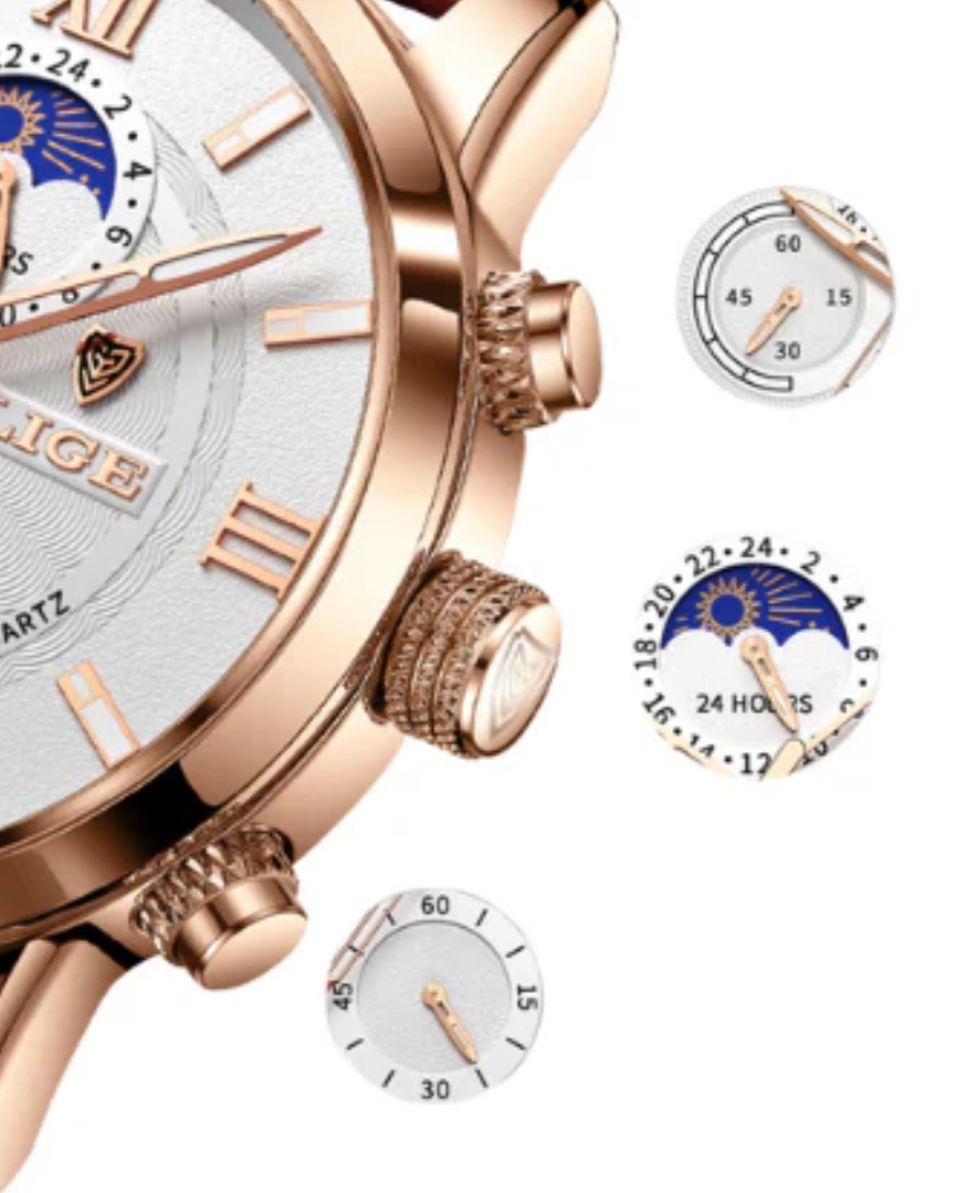 Klassische Wasserdichte Herren Armbanduhr