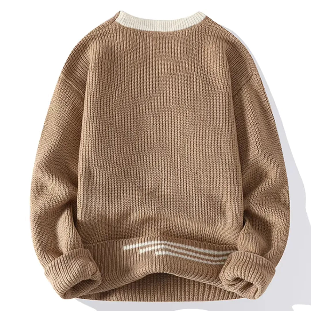Klassischer Crewneck Pullover aus weichem Strick