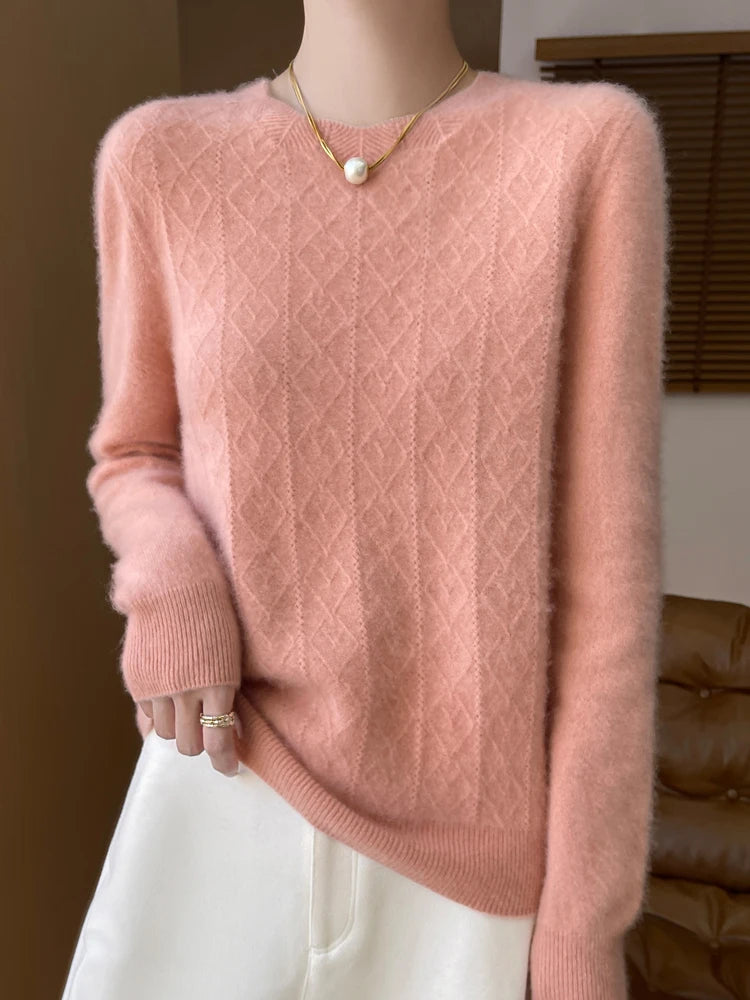 Klassischer Merino Wollpullover für Frauen