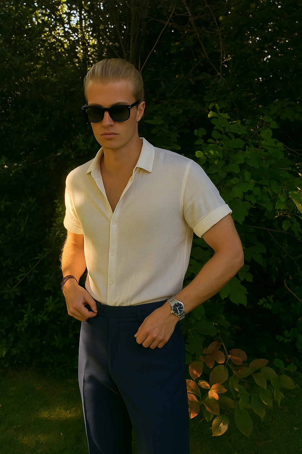 Klassisches Baumwollhemd für den Sommer
