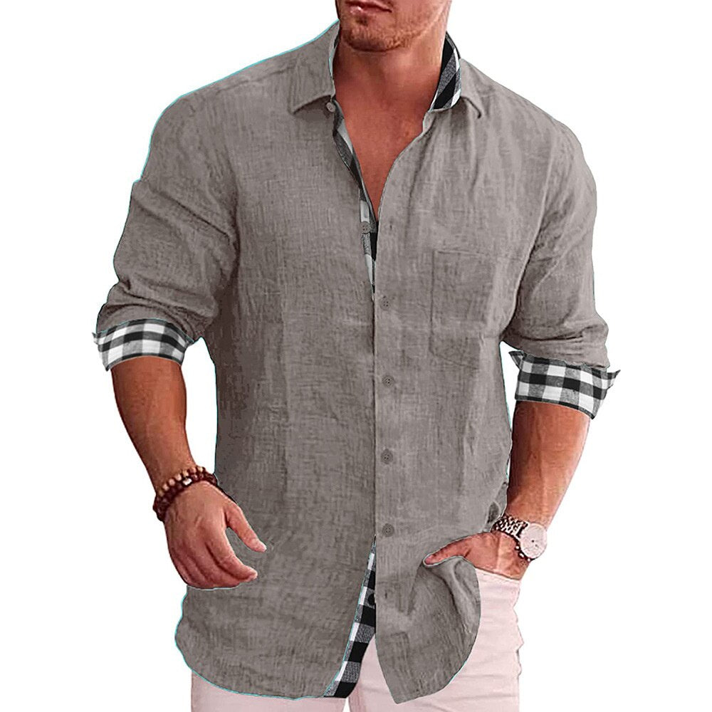 Classic men's shirt modern fit made of cotton