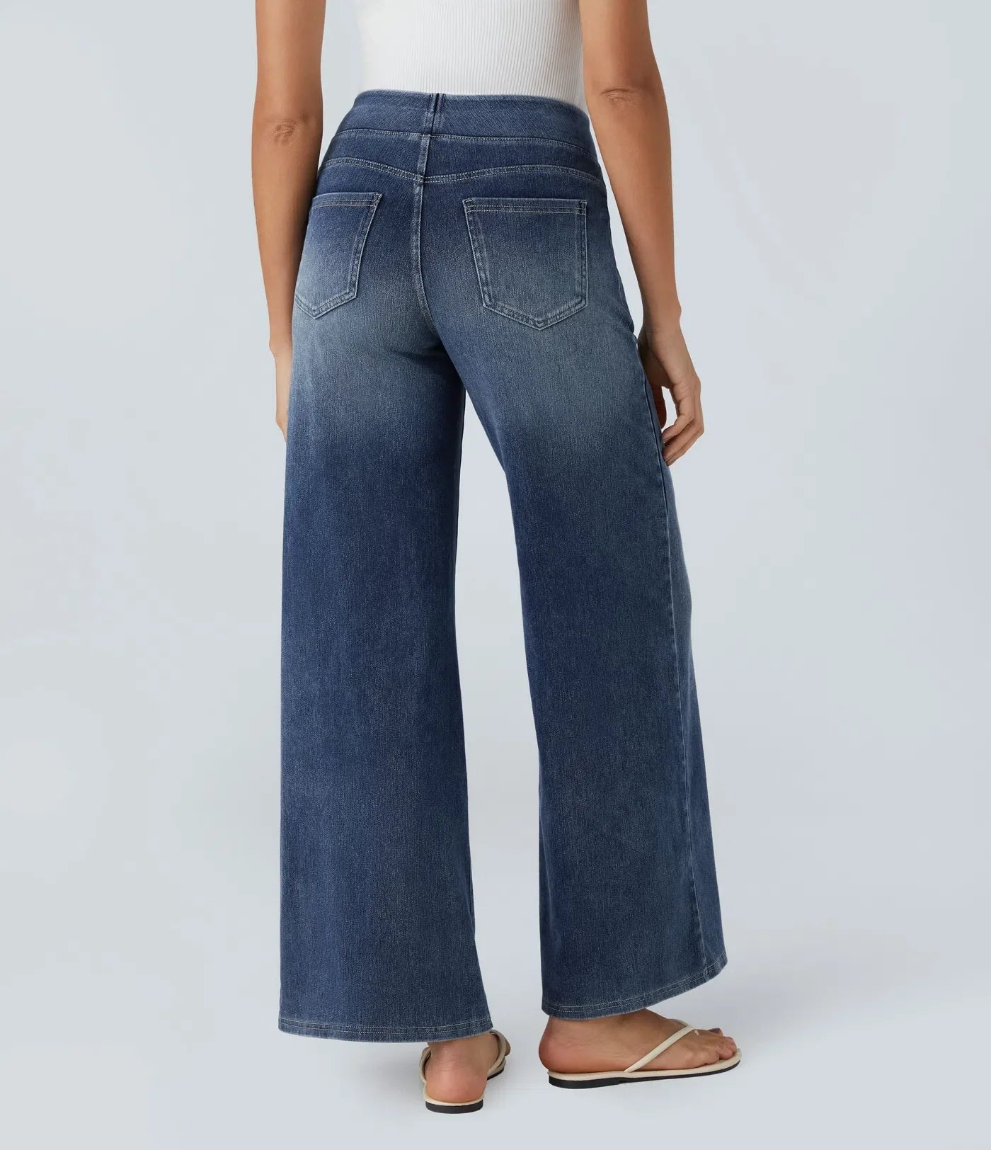 Jeans comodi a vita alta per donna