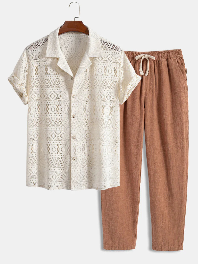 Kurzarm Cuban Shirt Set