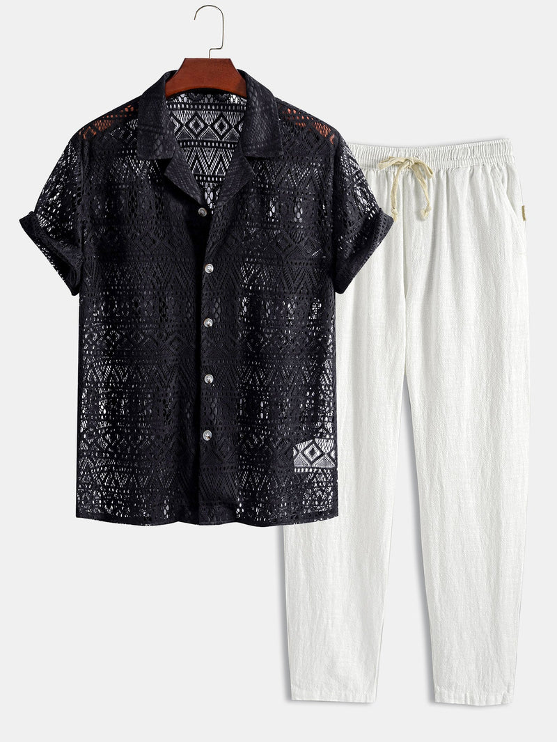 Kurzarm Cuban Shirt Set