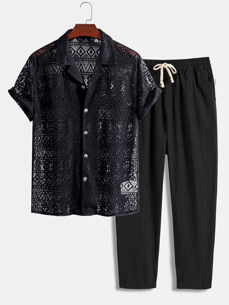 Kurzarm Cuban Shirt Set
