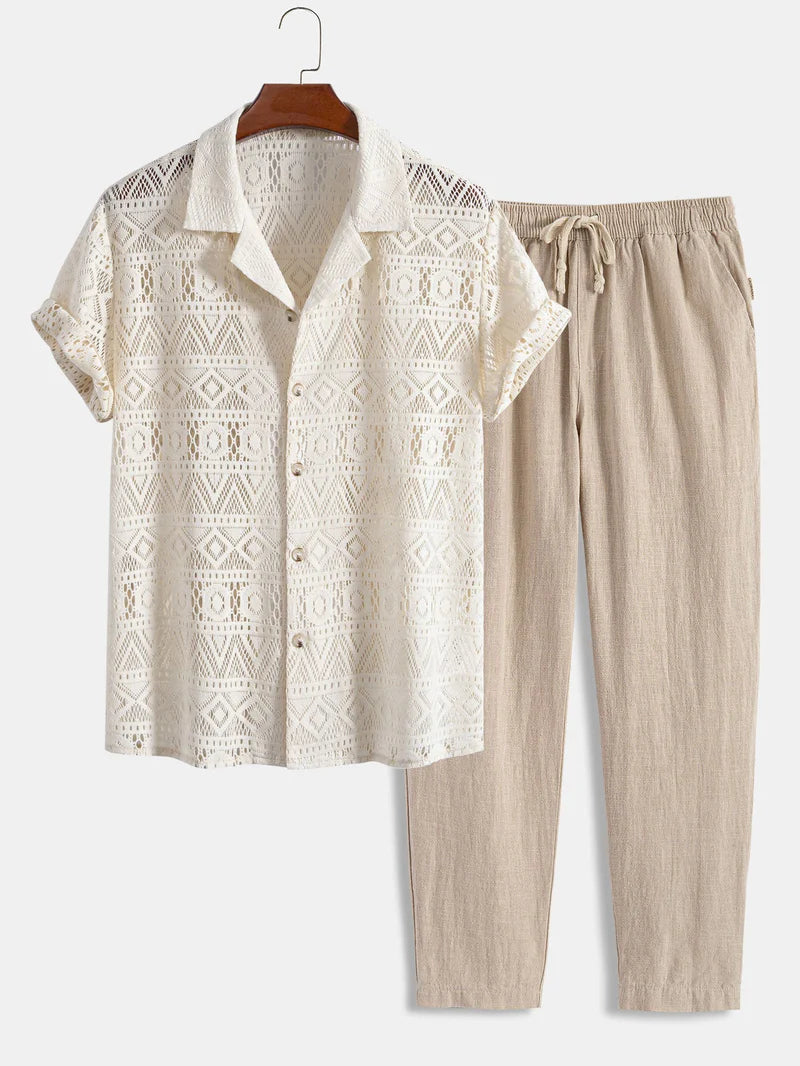 Kurzarm Cuban Shirt Set