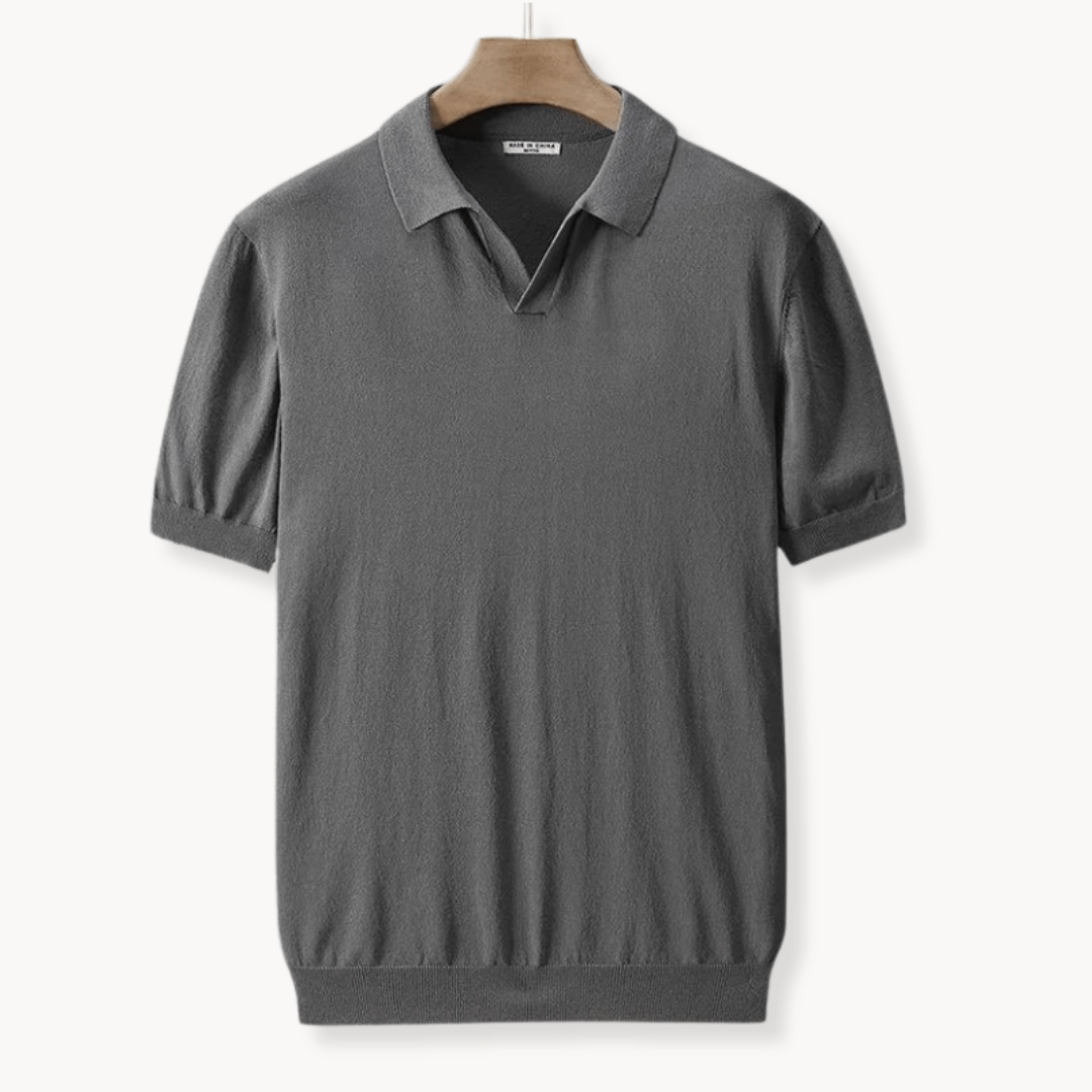 Kurzarm Strickpolo für Herren