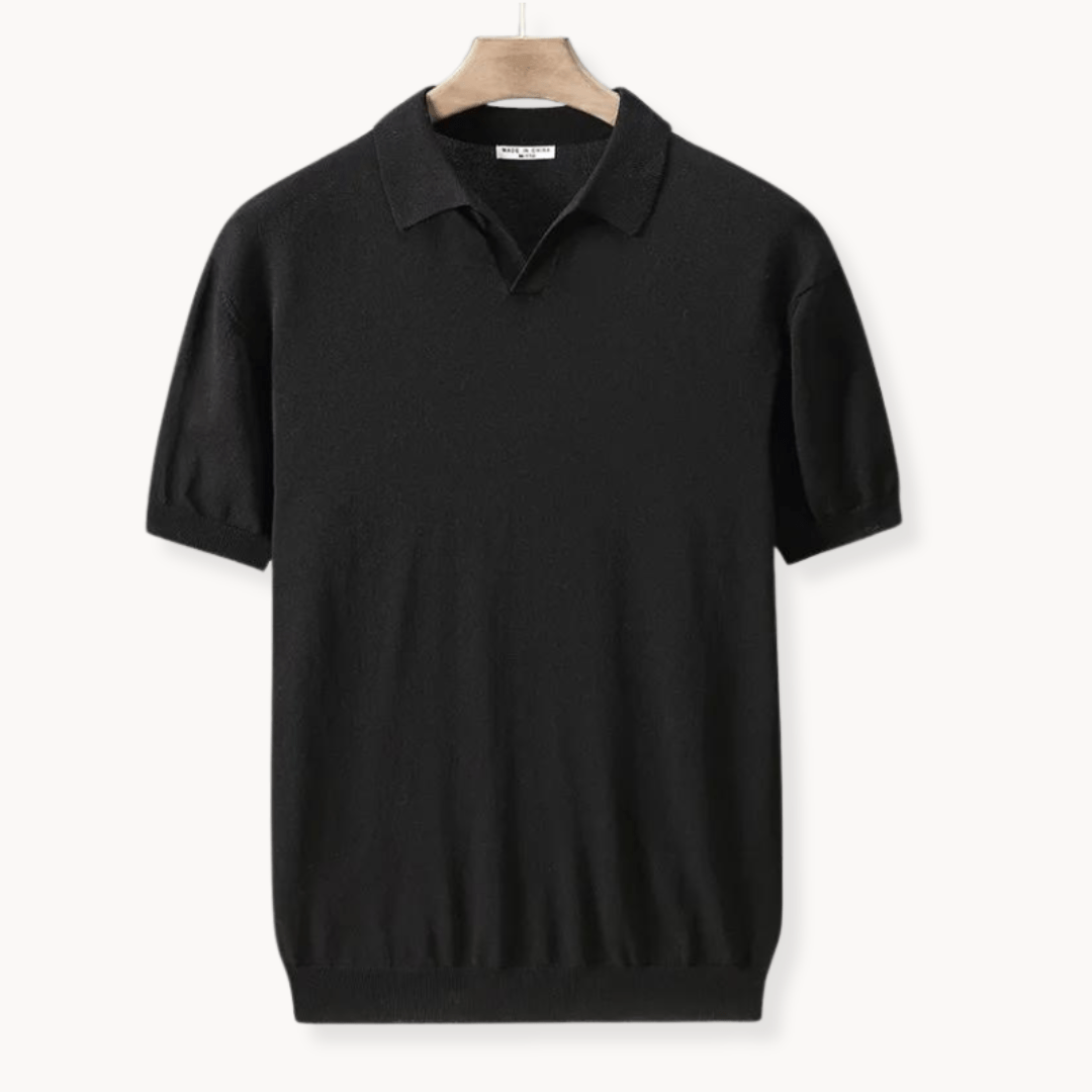Kurzarm Strickpolo für Herren