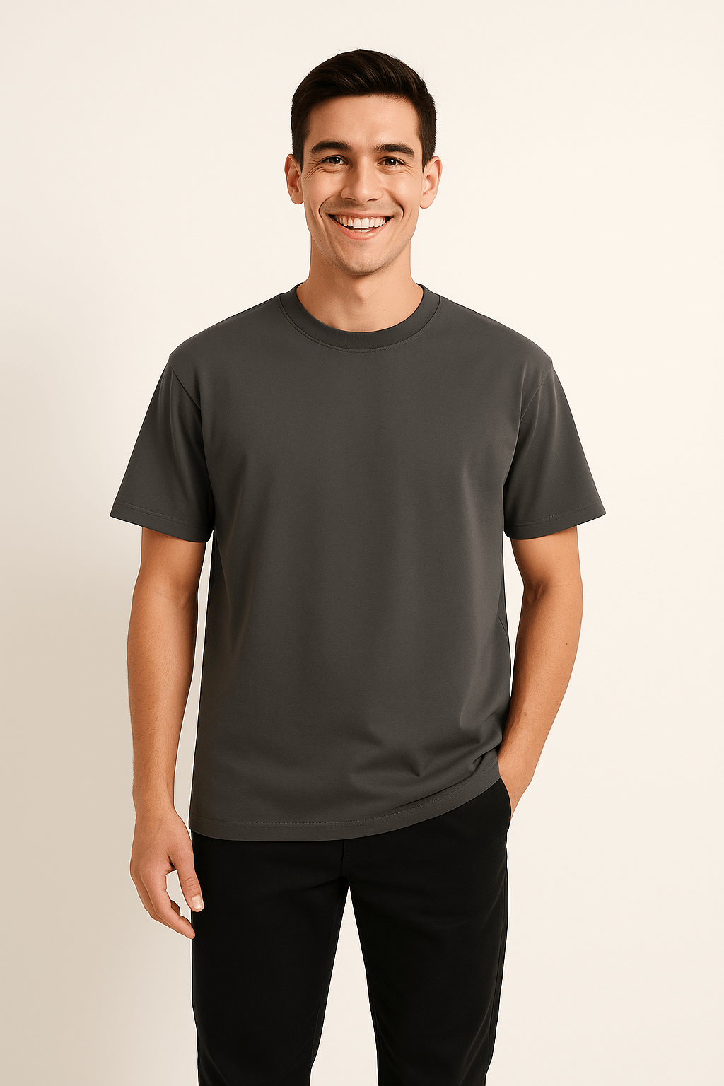 Kurzarm T-Shirt mit Rundhalsausschnitt