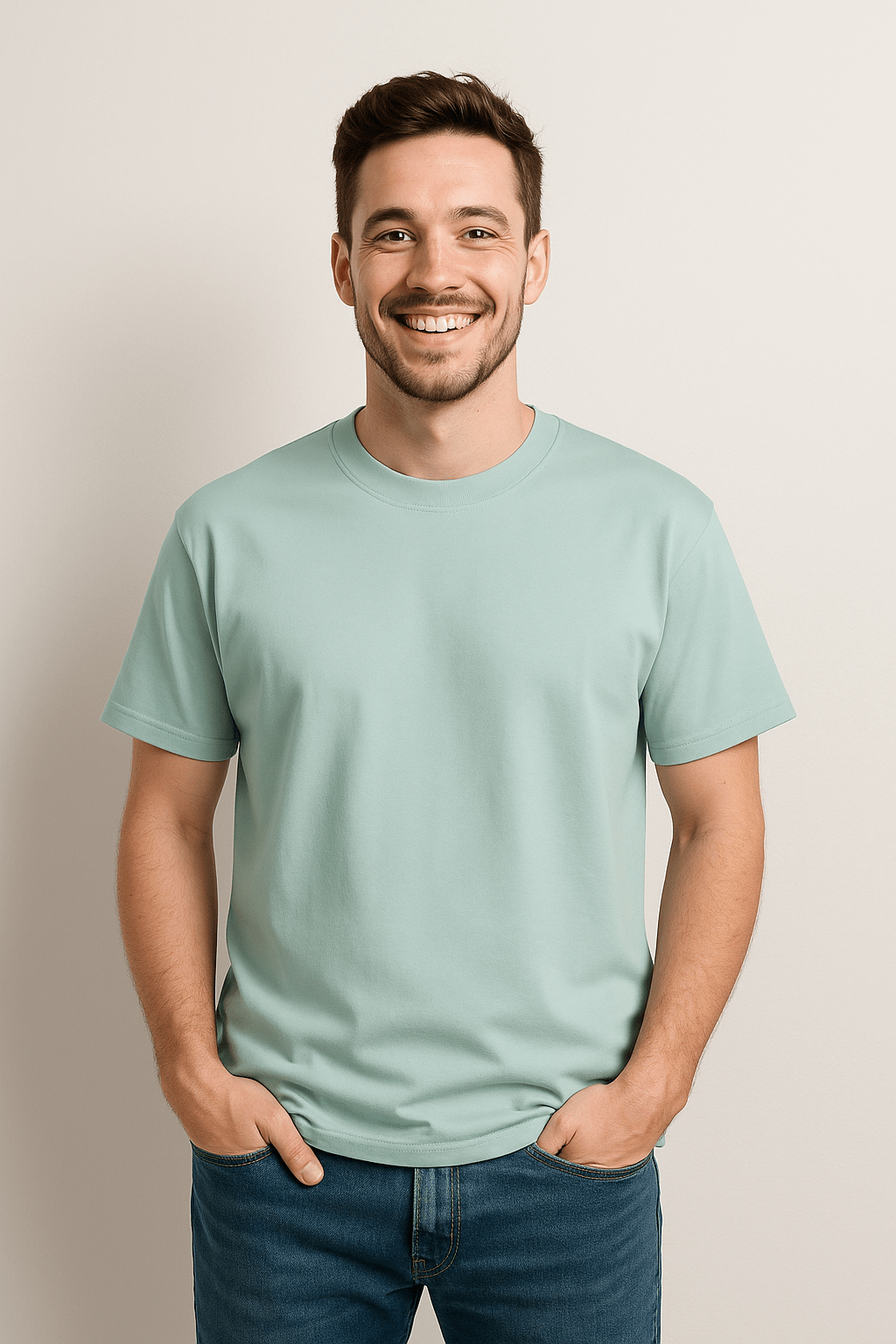 Kurzarm T-Shirt mit Rundhalsausschnitt