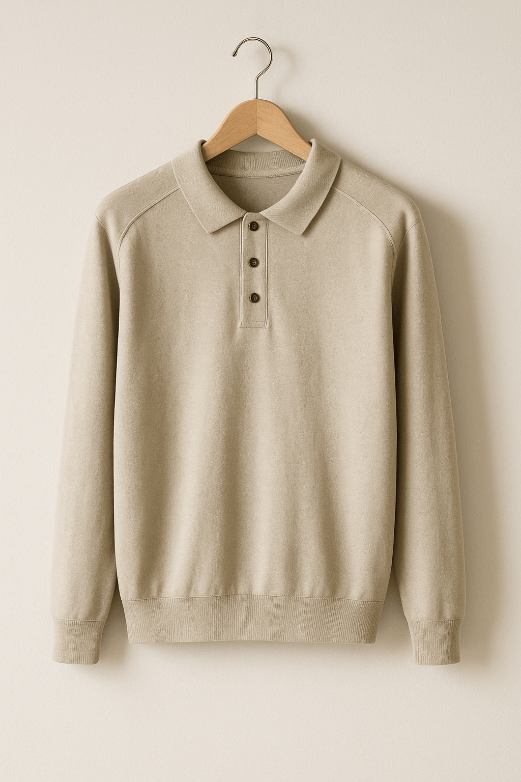 Langarm Poloshirt