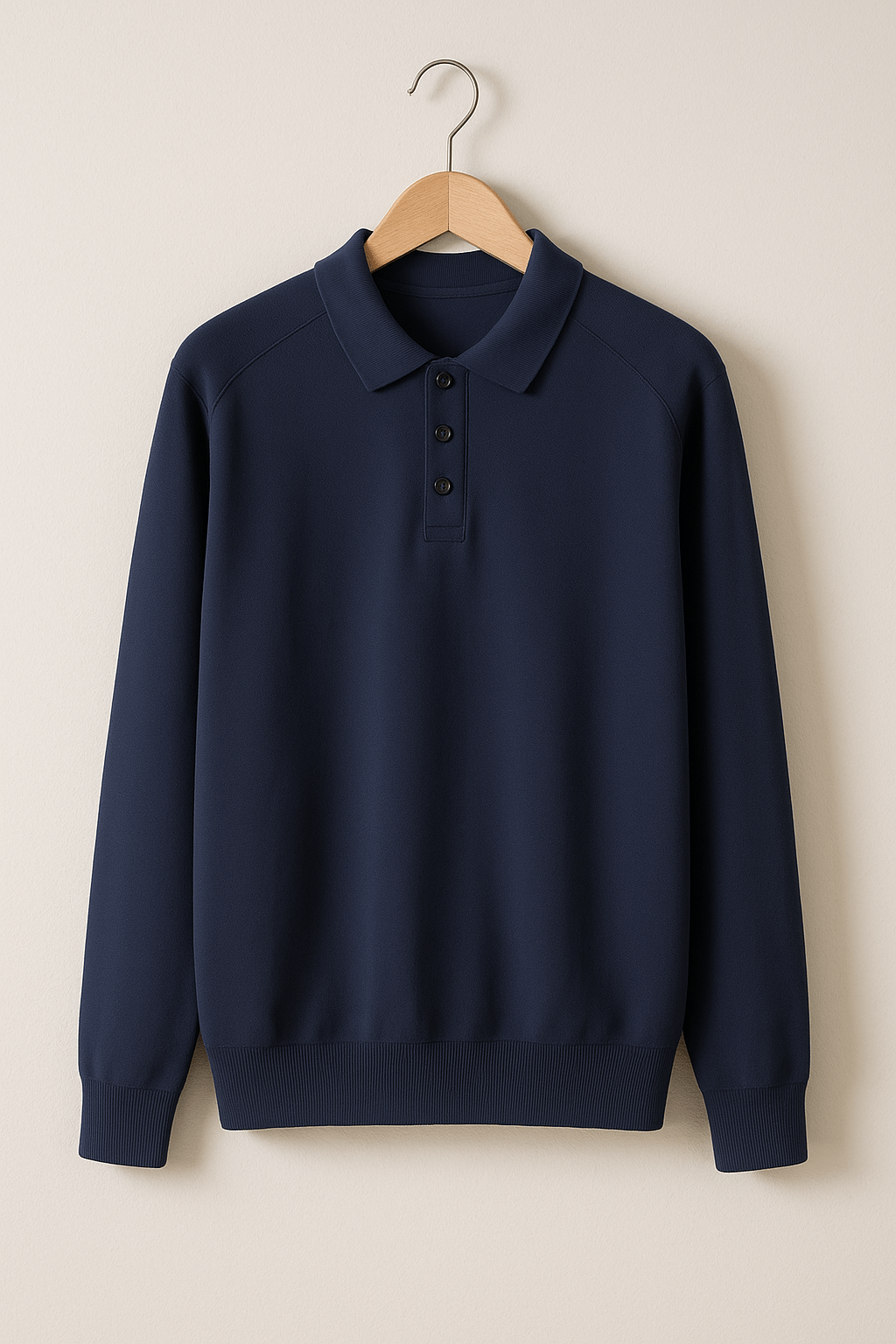 Langarm Poloshirt