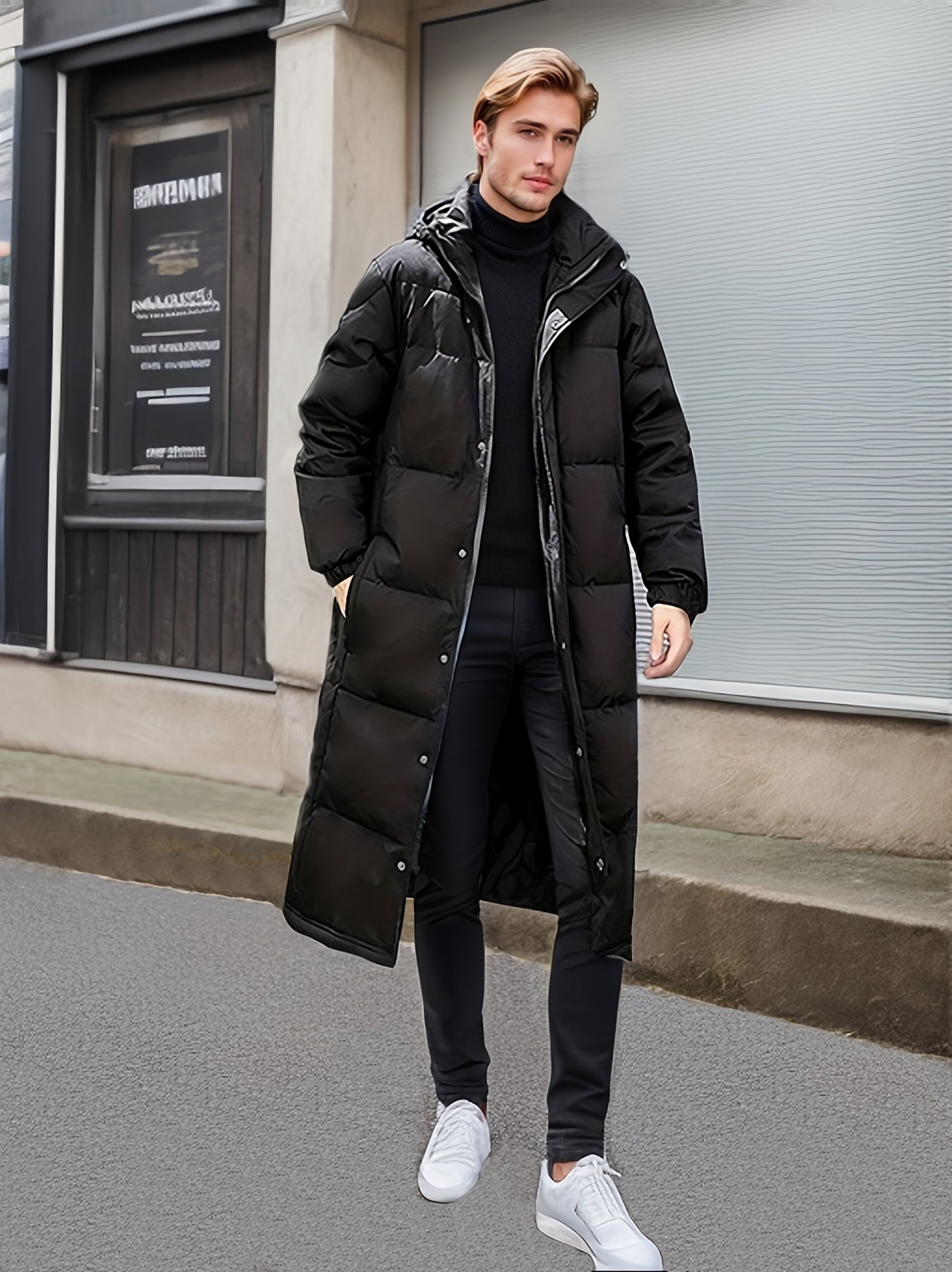 Wattierte Winterjacke mit Kapuze