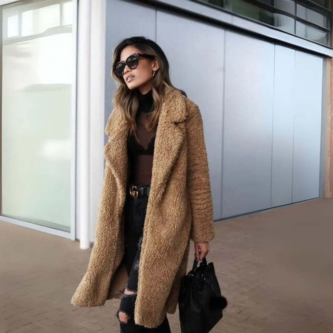 Long Teddy Coat Women
