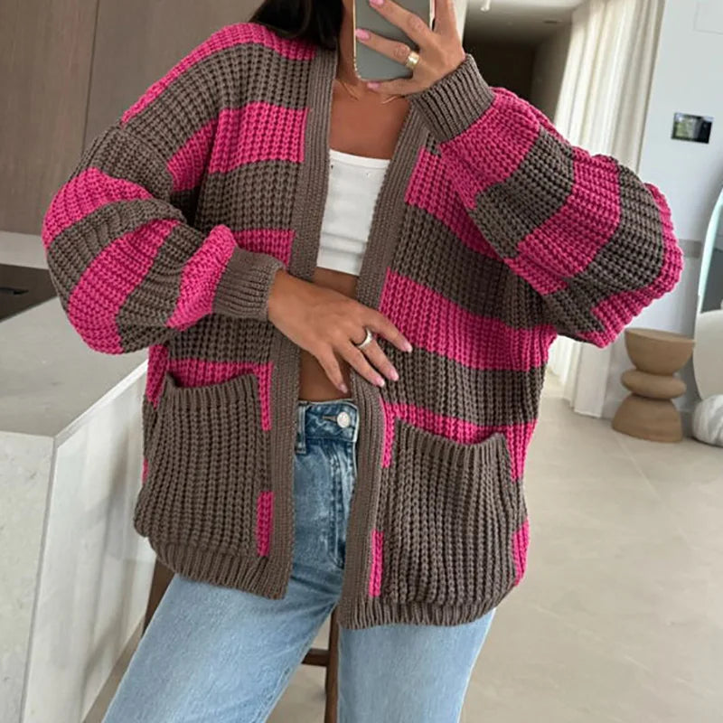 Maglione da donna casual con scollo a V