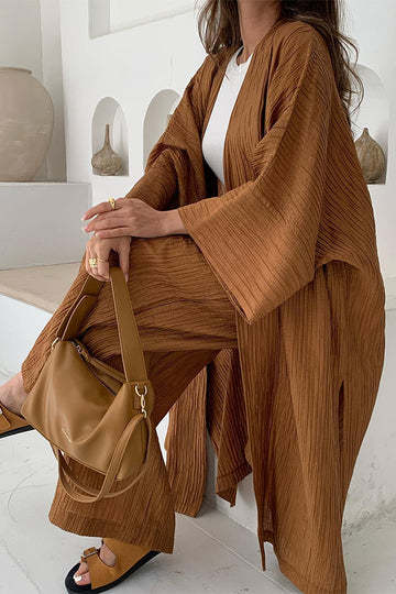 Lässiges Damen Strickjacken und Hosen-Set