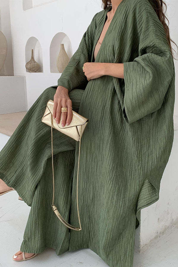 Lässiges Damen Strickjacken und Hosen-Set