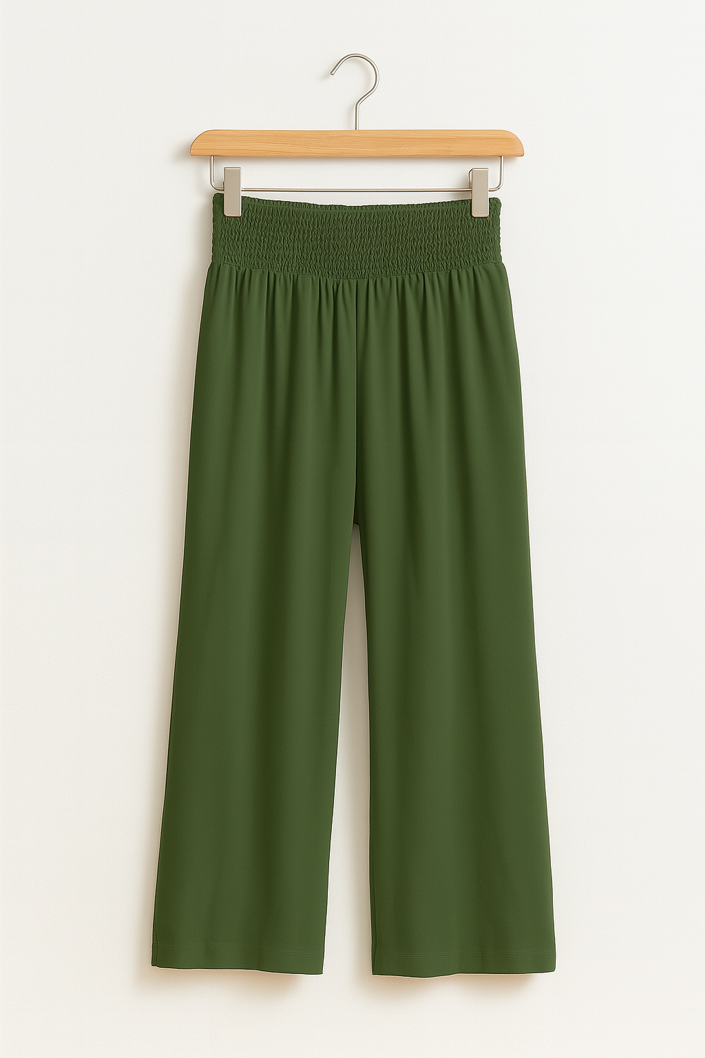 Lätta sommarbyxor dam med elastisk midja med hög midja