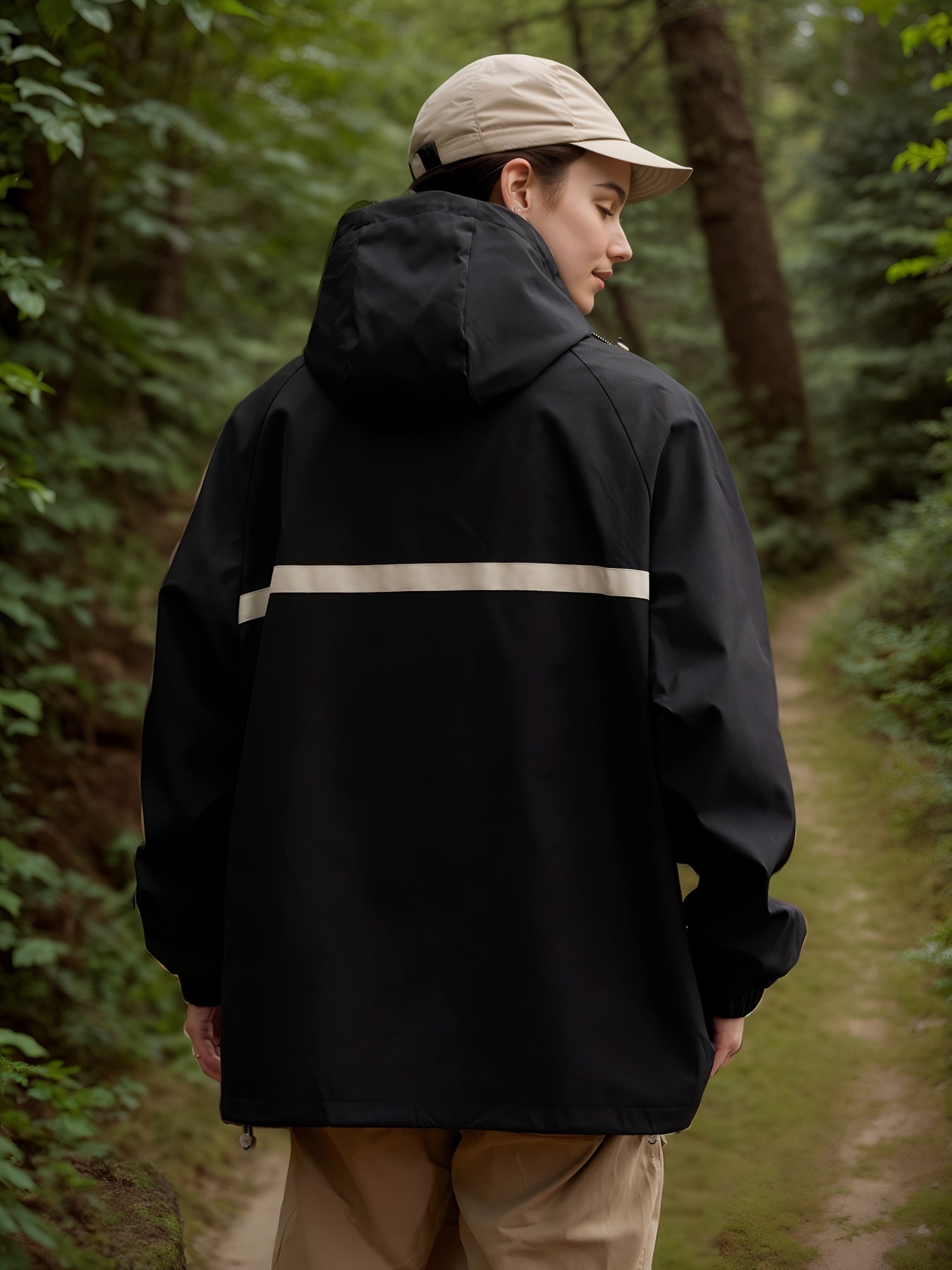 Leichte Wasserdichte Jacke Damen mit Kapuze
