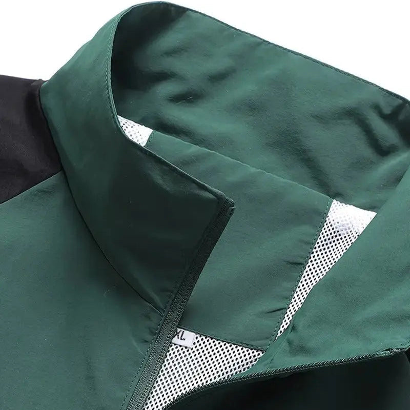 Leichte Winddichte Herrenjacke mit Farbblockierung für Outdoor-Aktivitäten – Atmungsaktives Material, Größen S-XL 5