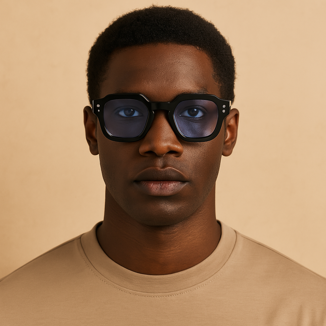 Light square sunglasses for men