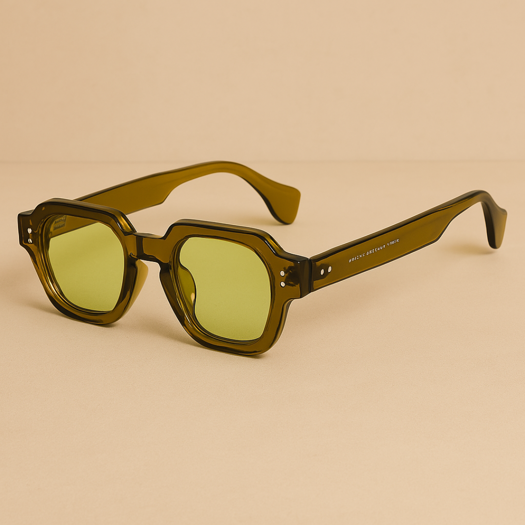 Light square sunglasses for men