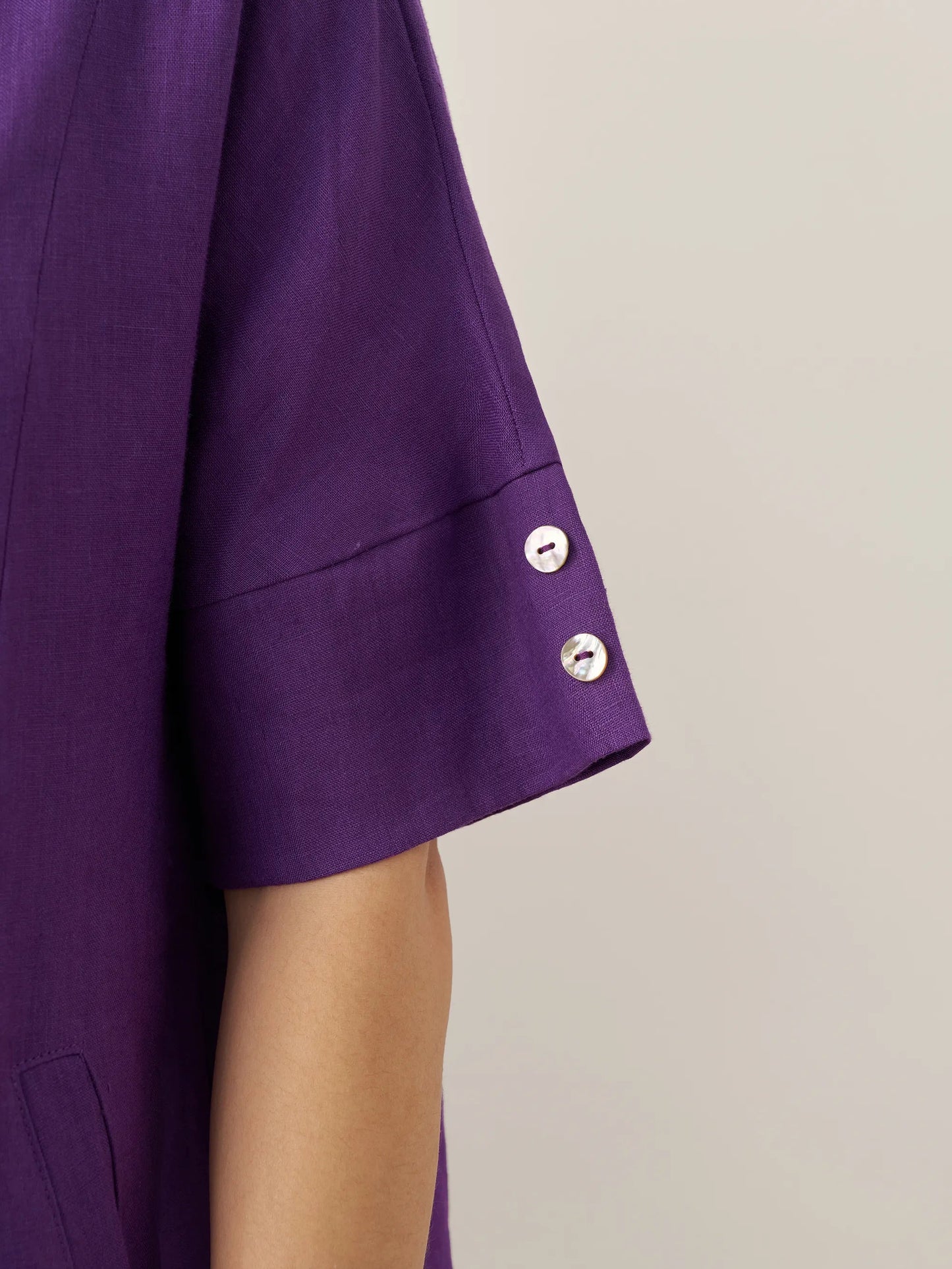 Linen V-neck Dress for Women