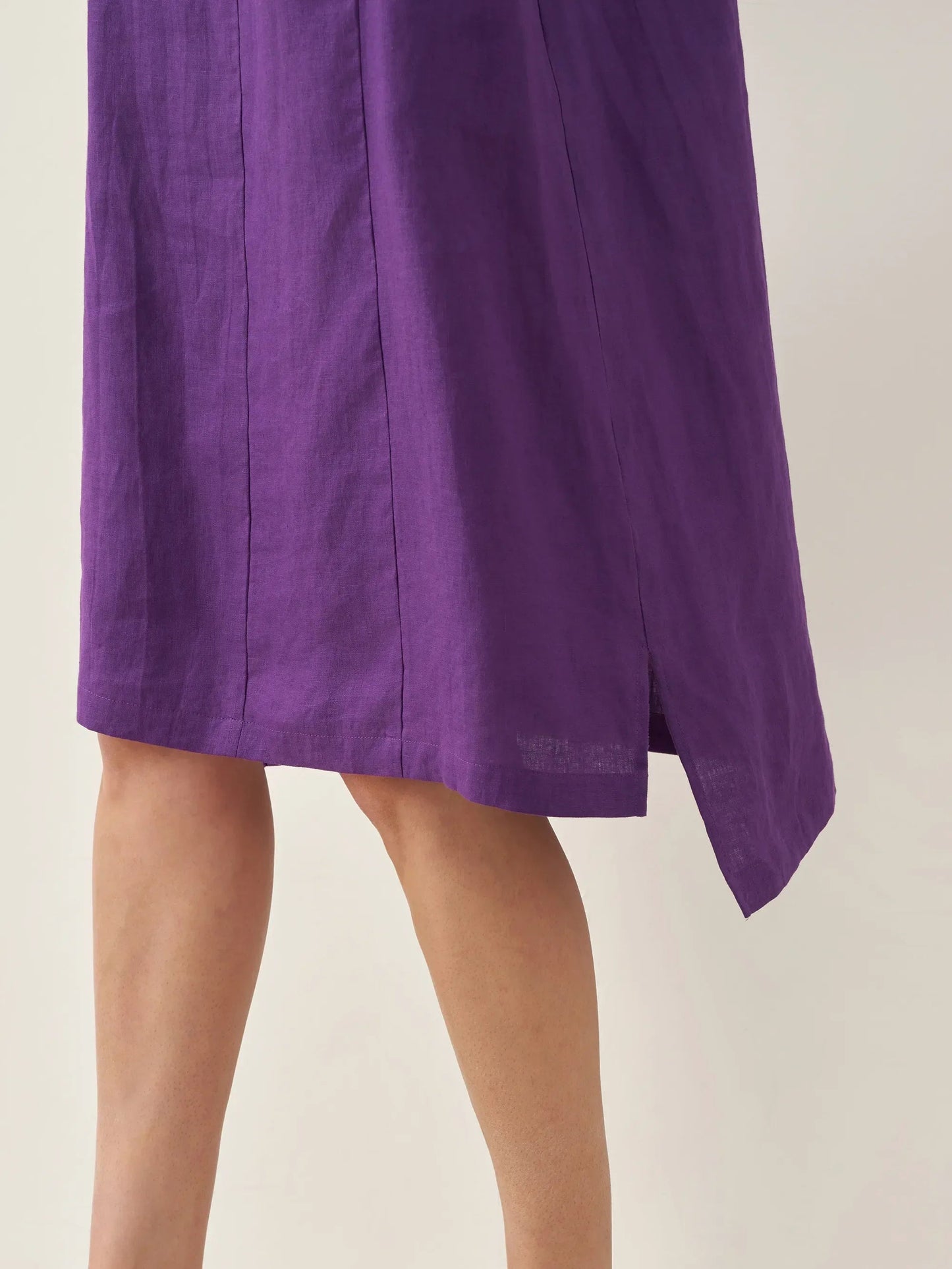 Linen V-neck Dress for Women